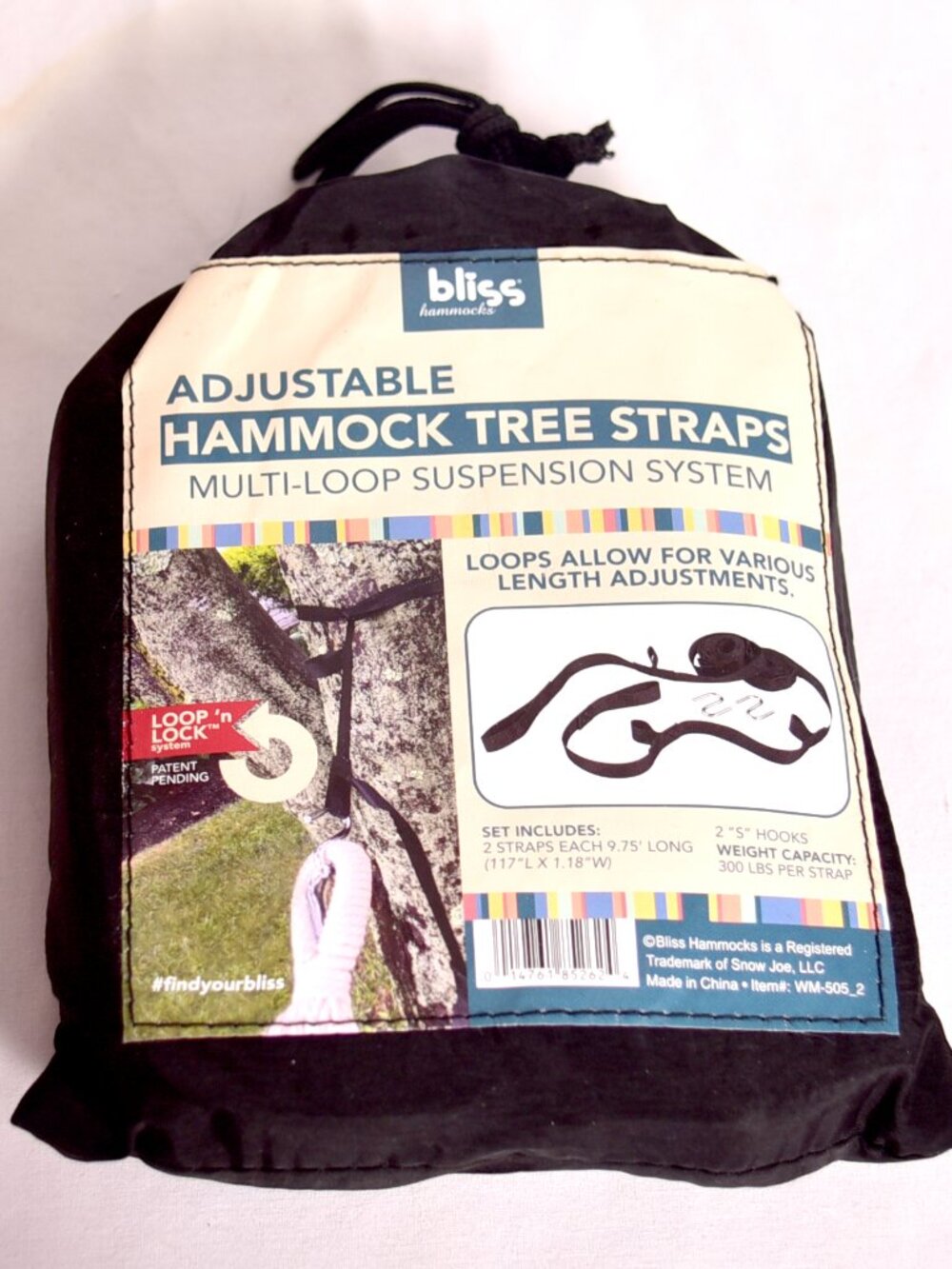 Bliss Hammocks Adjustable Hammock Tree Straps Multi-Loop Suspension New